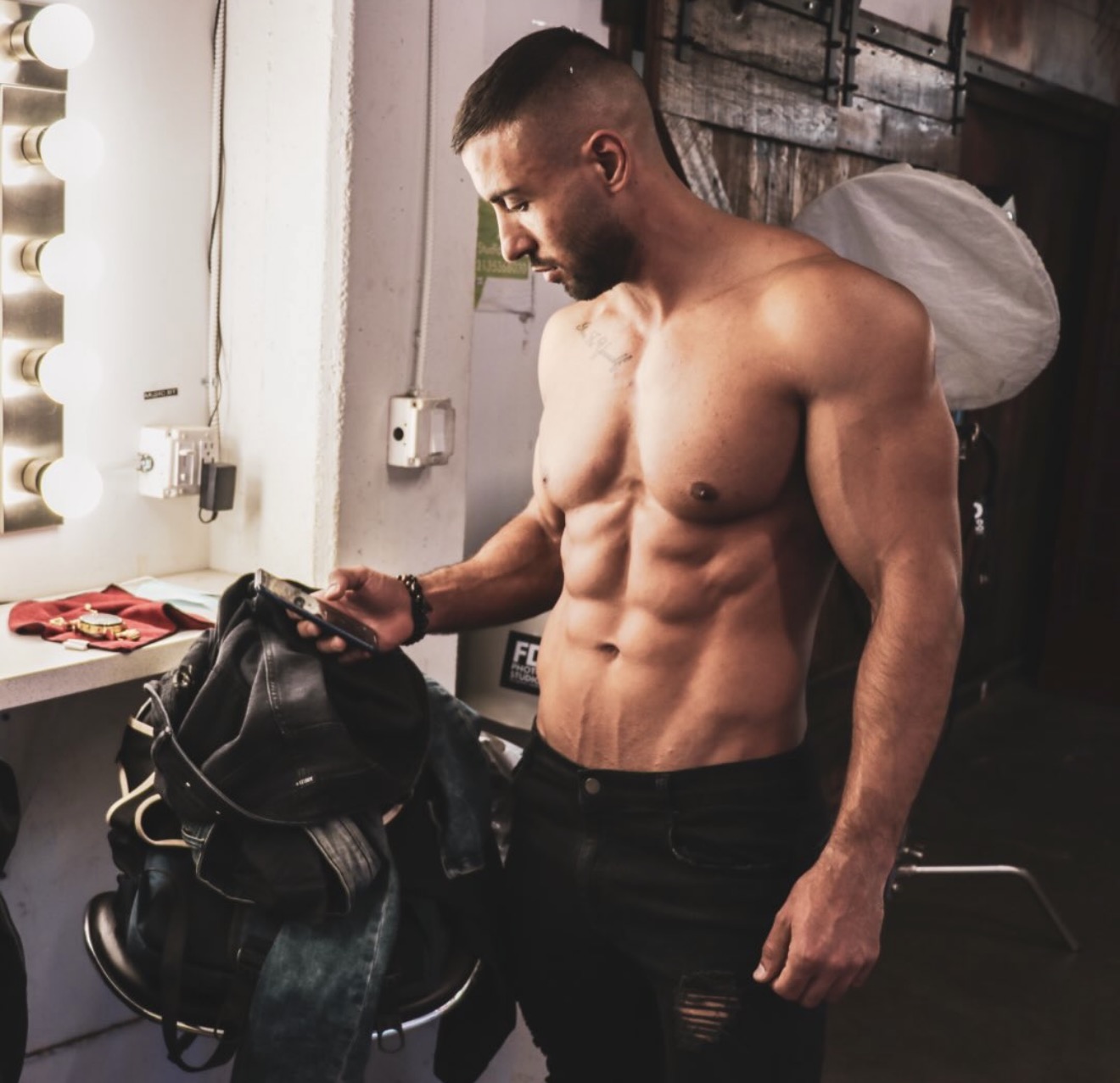 Zaid training in the gym